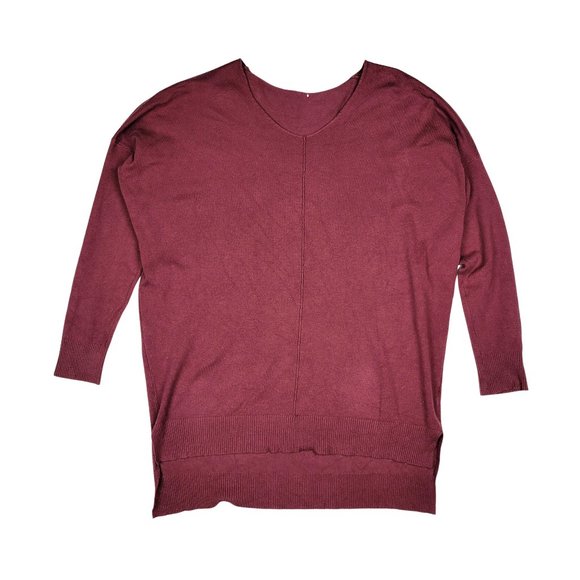 (Up To 50% Off SALE) Long Mauve Tunic Half Sleeve V Neck Top - Picture 1 of 4